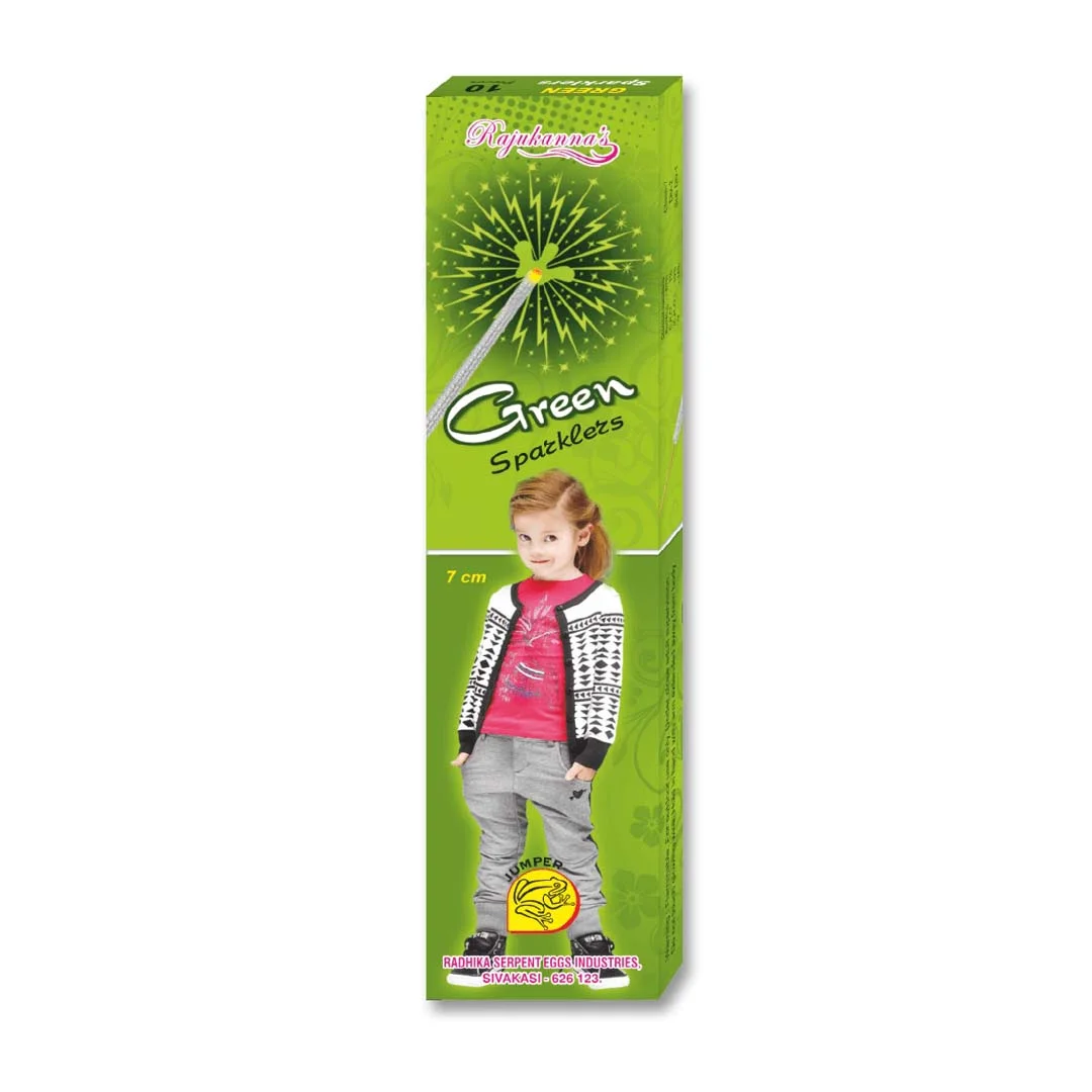 10cm Green Sparklers  (10 pcs)