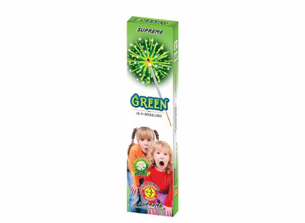 12cm green Sparklers  (1 box)
